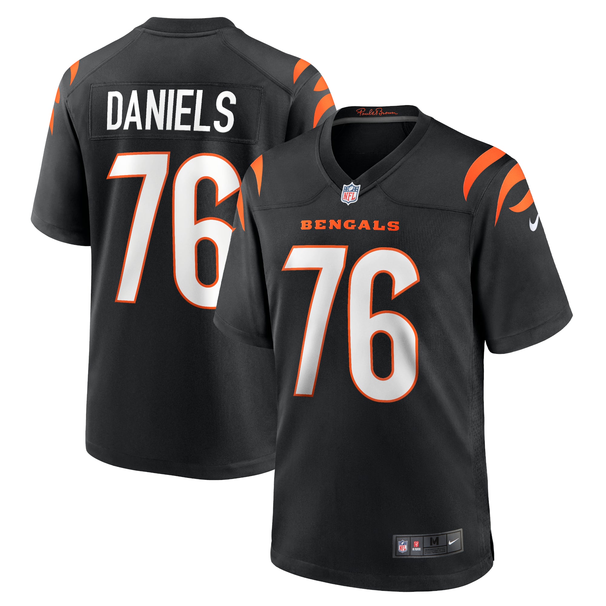 Men's Cincinnati Bengals Mike Daniels Nike Black Game Jersey
