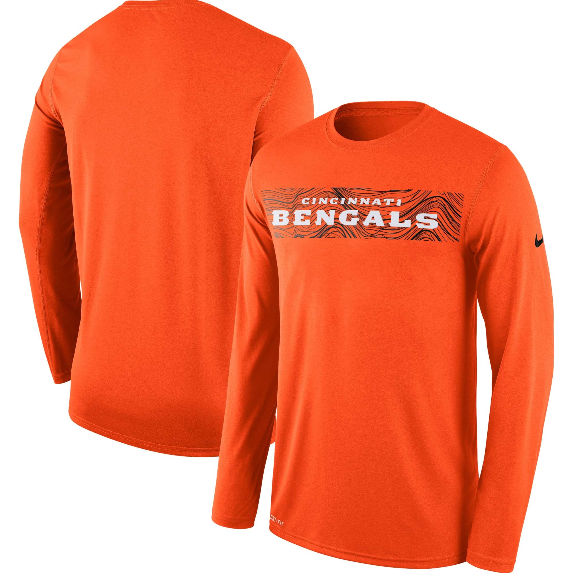 Men's Cincinnati Bengals Nike Orange Sideline Seismic Legend Long