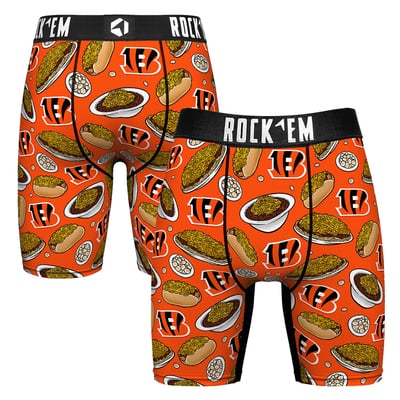  Cincinnati Bengals Rock Em Chili Cheese Boxer Briefs - Orange