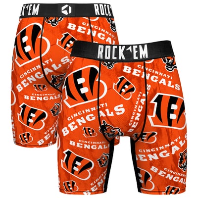  Cincinnati Bengals Rock Em Logo Boxer Briefs - Orange