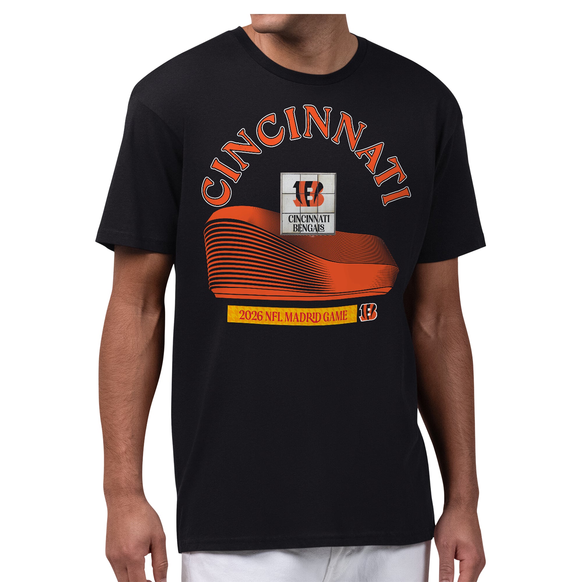 Men's Starter Black Cincinnati Bengals 2026 NFL Madrid Game Stadium ...