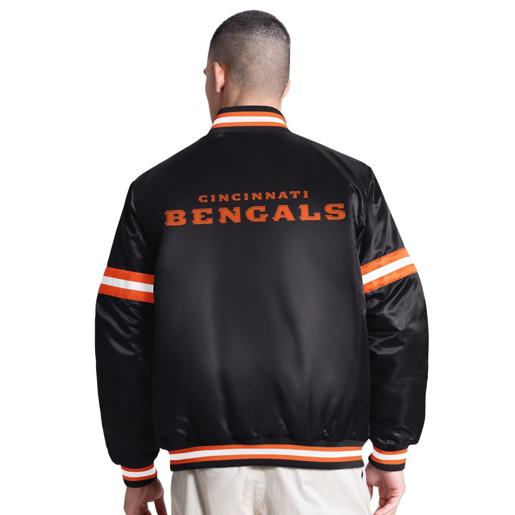 Cincinnati Bengals Starter Courtside Varsity Full Snap Jacket - Black