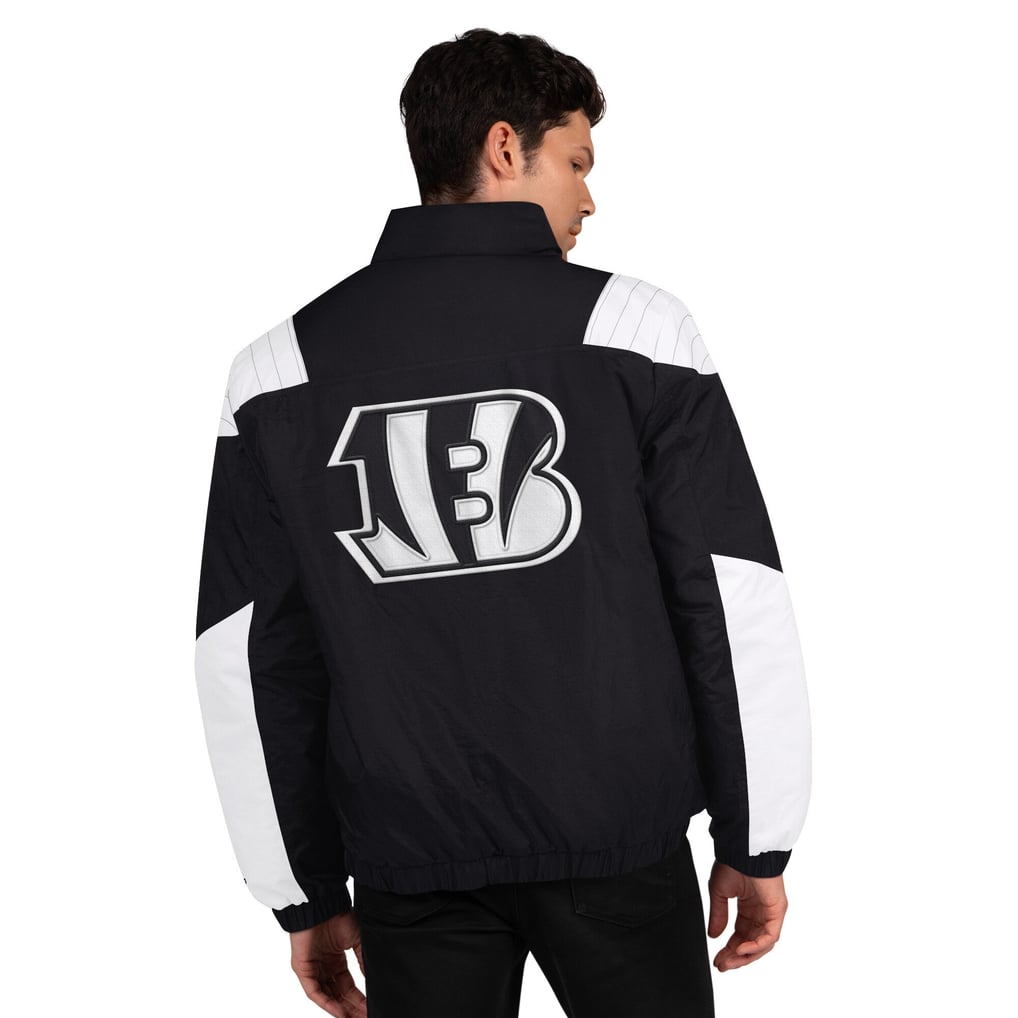 Cincinnati Bengals Starter Gridiron Half-Zip Jacket - Black