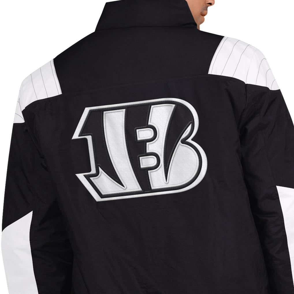Cincinnati Bengals Starter Gridiron Half-Zip Jacket - Black