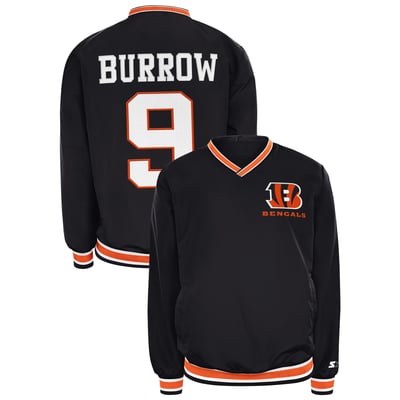 Joe Burrow Cincinnati Bengals Starter Player Layer V-Neck Pullover - Black