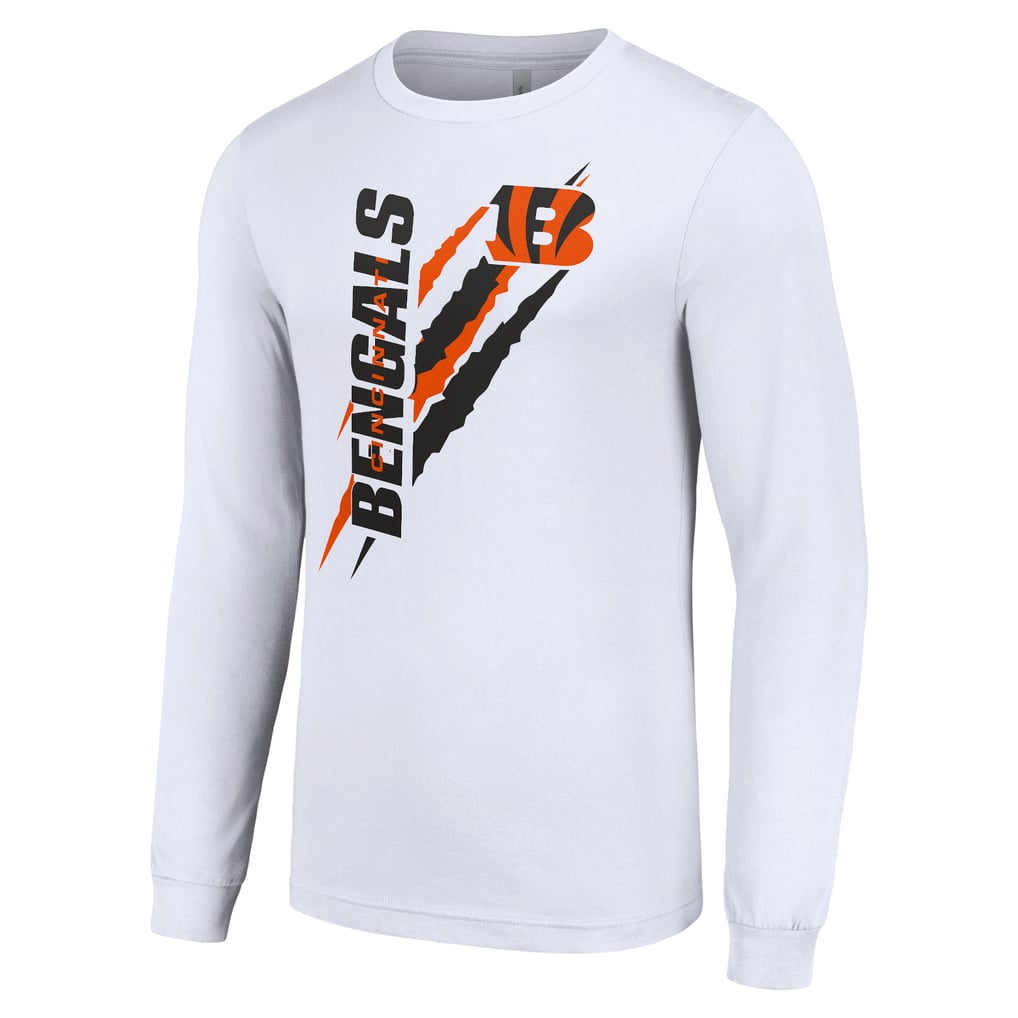 Cincinnati Bengals Starter Color Scratch Long Sleeve T-Shirt - White