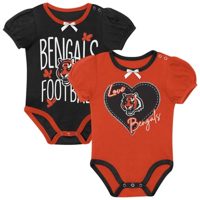 Cincinnati Bengals Outerstuff Newborn & Infant Star Power Two-Piece Bodysuit Set - Black/Orange