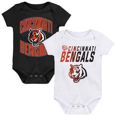 Cincinnati Bengals Outerstuff Newborn & Infant Snuggle Blitz 2-Pack Bodysuit Set - Black/White