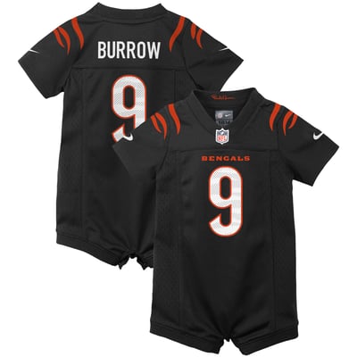 Joe Burrow Cincinnati Bengals Nike Newborn Romper Game Jersey - Black