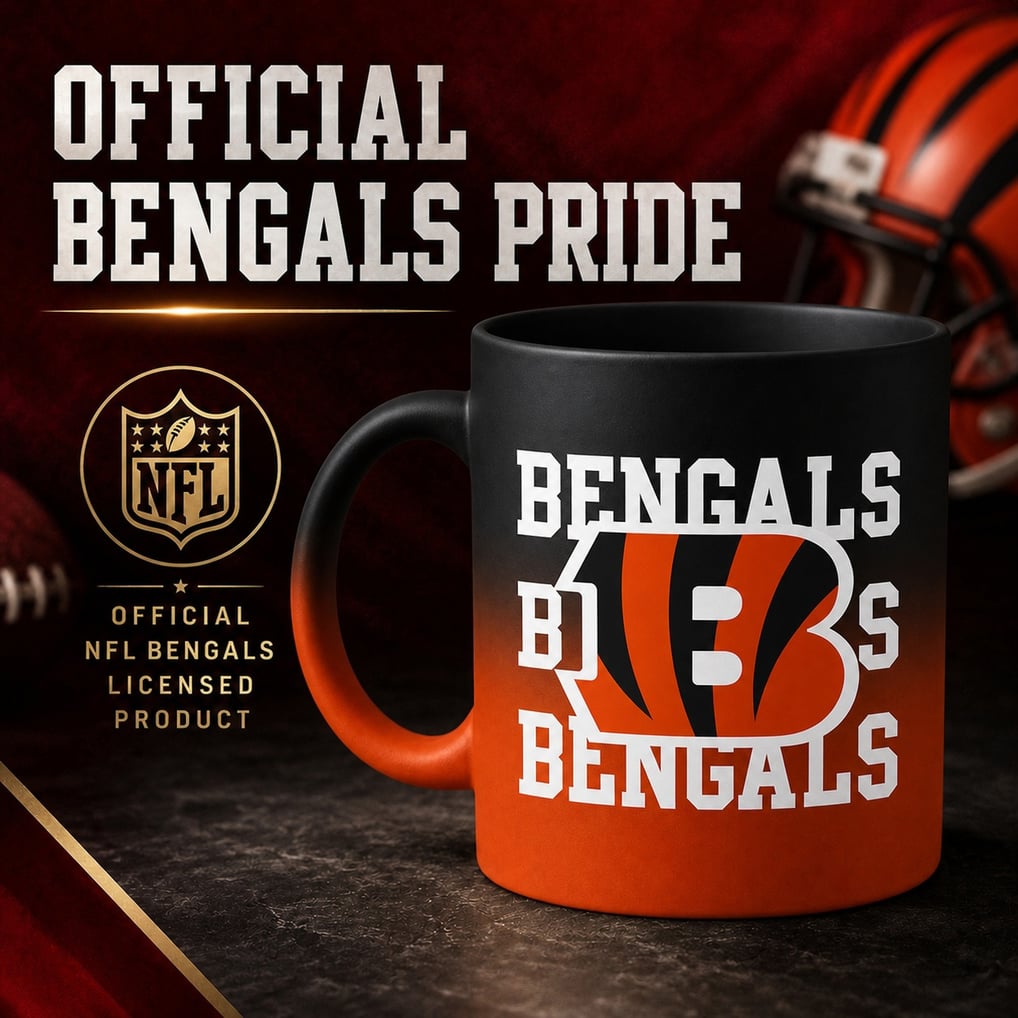 Cincinnati Bengals Pegasus 16oz. Echo Fade Soft Touch Ceramic Mug