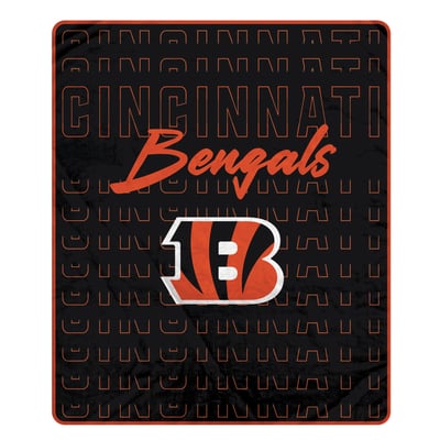 Cincinnati Bengals Pegasus Echo Script Fade 50" x 60" Ultra Soft Throw Blanket