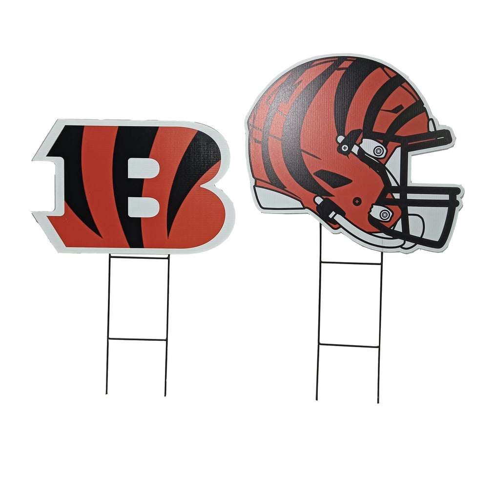 Cincinnati Bengals Pegasus Logo and Helmet Two-Piece Yard Sign Set