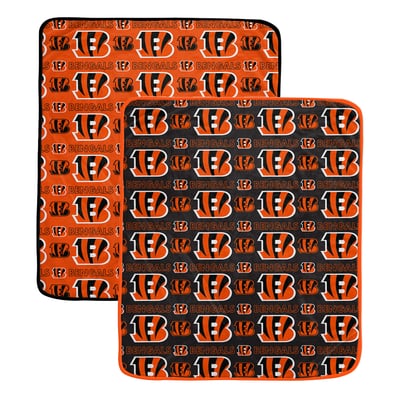 Cincinnati Bengals Pegasus Two-Piece Home & Away Logo Roll 60" x 70" Blanket Set