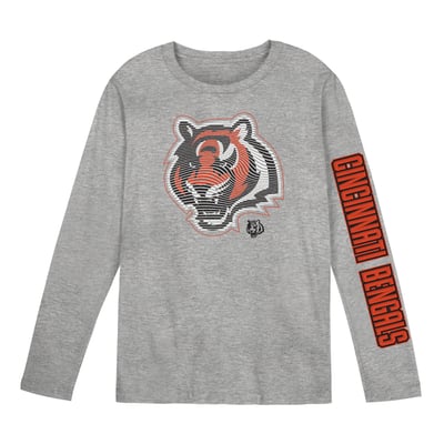 Cincinnati Bengals Outerstuff Preschool Air Raid Long Sleeve T-Shirt - Heather Gray