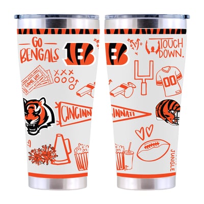 Cincinnati Bengals The Memory Company 30oz. Sketchpad Stainless Steel Tumbler