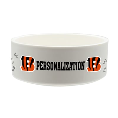 Cincinnati Bengals The Memory Company 35oz. Personalized Ceramic Pet Bowl
