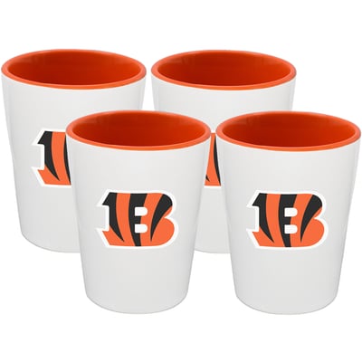 Cincinnati Bengals The Memory Company Four-Pack Ceramic Shot Glass Set