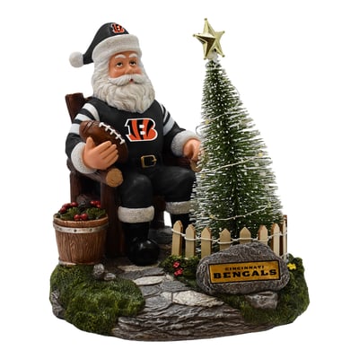 Cincinnati Bengals The Memory Company Santa Figurine with LED Tree