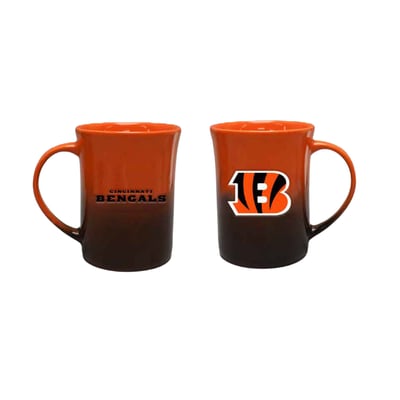 Cincinnati Bengals The Memory Company Two-Pack 15oz. Ceramic Ombre Mug Set