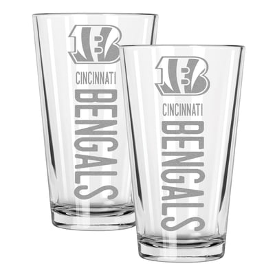Cincinnati Bengals The Memory Company Two-Piece 16oz. Pinnacle Pint Glass Set
