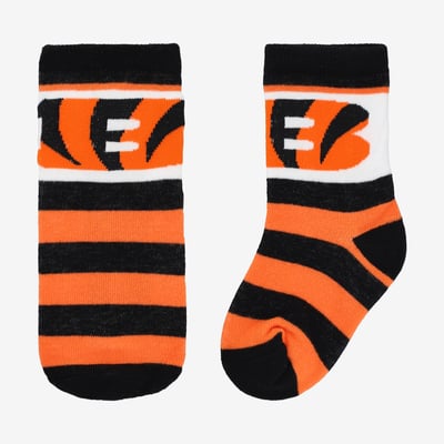  Cincinnati Bengals Starter Toddler Rugby Block Socks - Black