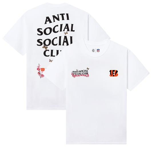Cincinnati Bengals AntiSocialSocialClub x NFL Unisex Blossom T-Shirt - White