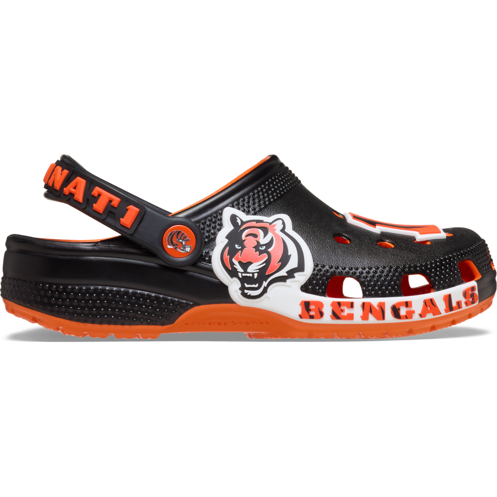  Cincinnati Bengals Crocs Unisex Classic Clog - Black