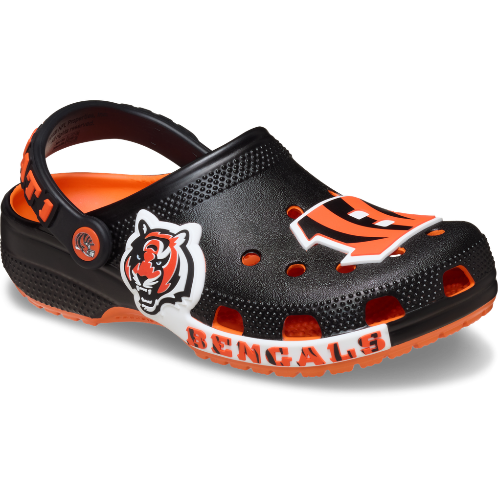  Cincinnati Bengals Crocs Unisex Classic Clog - Black