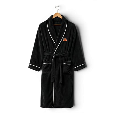 Cincinnati Bengals Pegasus Unisex Logo Patch Ultra Cozy Robe - Black
