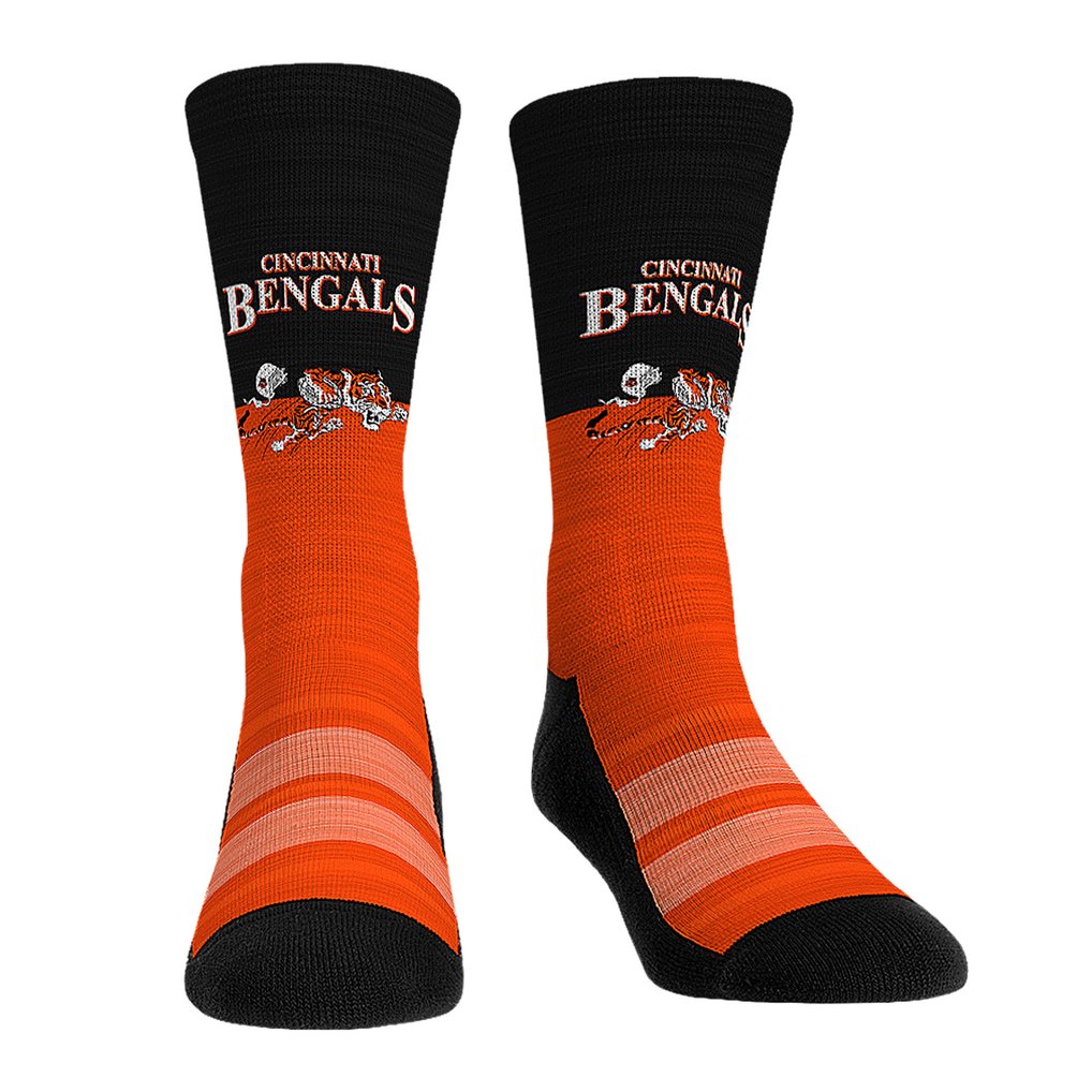  Cincinnati Bengals Rock Em Unisex Throwback Three-Pack Crew Sock Set - 