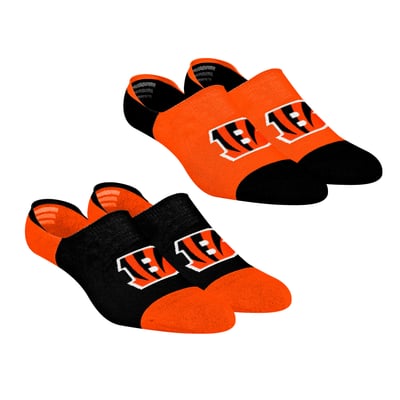 Cincinnati Bengals Rock Em Unisex Two-Pack Team Color No Show Socks