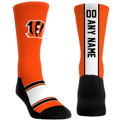 Cincinnati Bengals Rock Em Unisex Custom Jersey Crew Socks - Orange