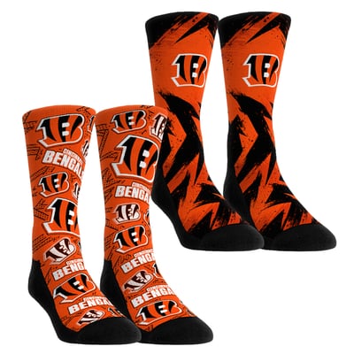  Cincinnati Bengals Rock Em Unisex Gameday Two-Pack Crew Socks Set - Orange