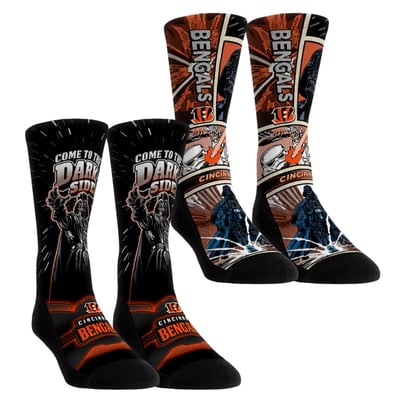  Cincinnati Bengals Rock Em Unisex Star Wars Empire Two-Pack Crew Socks - Orange