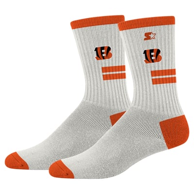  Cincinnati Bengals Starter Unisex Premiere Cushioned Crew Socks - Cream