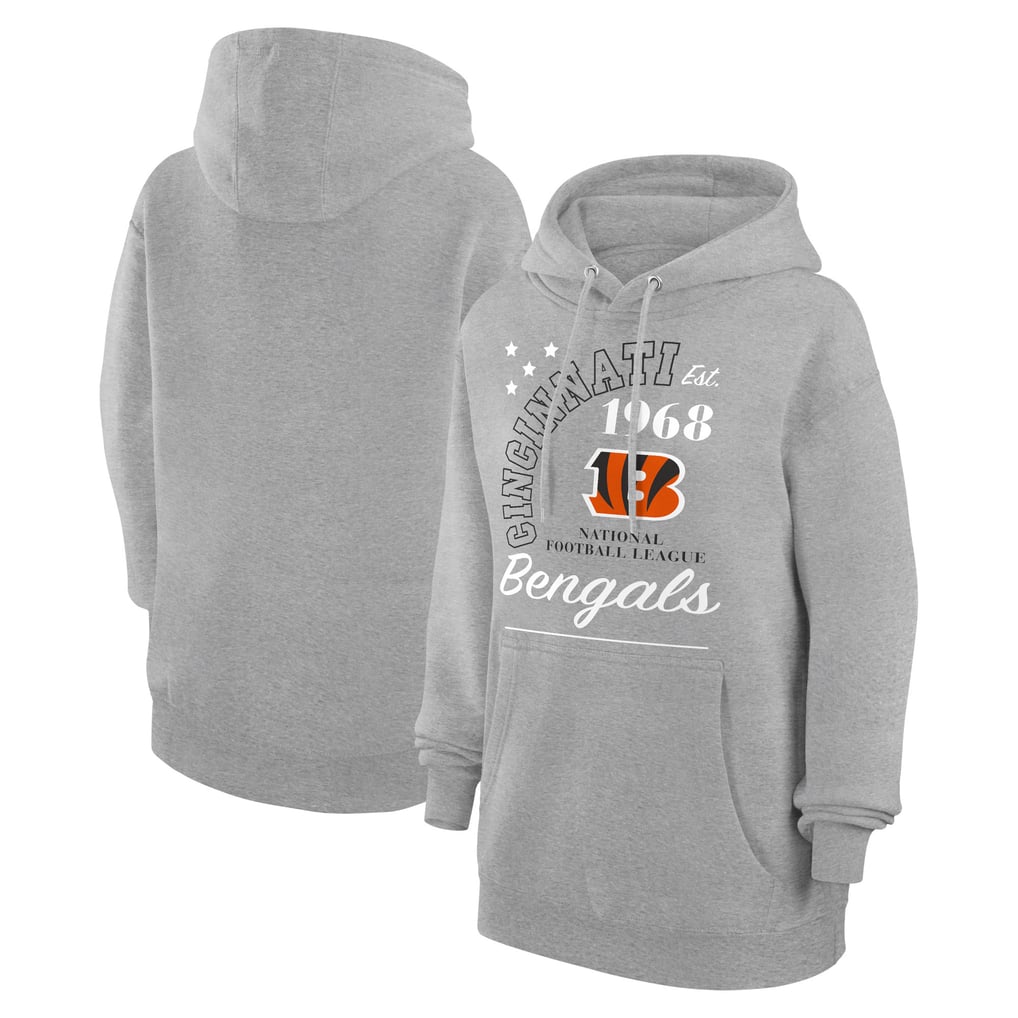  Cincinnati Bengals Starter Unisex Arch Team Fleece Pullover Hoodie - Heather Gray