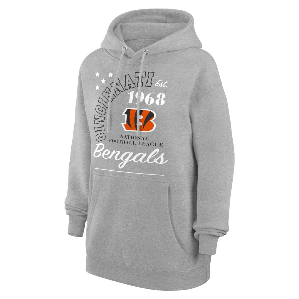  Cincinnati Bengals Starter Unisex Arch Team Fleece Pullover Hoodie - Heather Gray