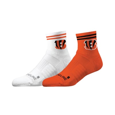 Cincinnati Bengals Strideline Unisex Half Calf Socks Two-Pack Set
