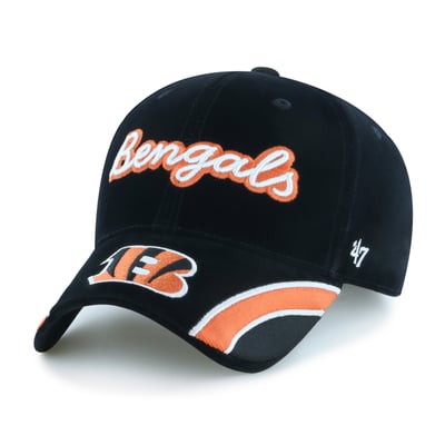 Cincinnati Bengals '47 Women's Velvet Denim Script MVP Adjustable Hat - Black