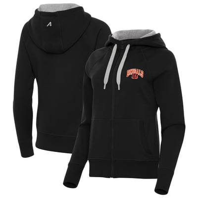 Cincinnati Bengals Antigua Women's Victory Full-Zip Hoodie - Black
