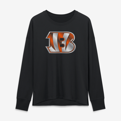 Cincinnati Bengals Women's Forged Mascot Long Sleeve T-Shirt - Black