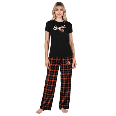  Cincinnati Bengals Concepts Sport Women's Highland Sleep Set - Black