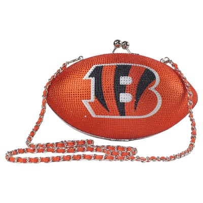 Cincinnati Bengals Cuce Women's Team Color Crystal Football Purse