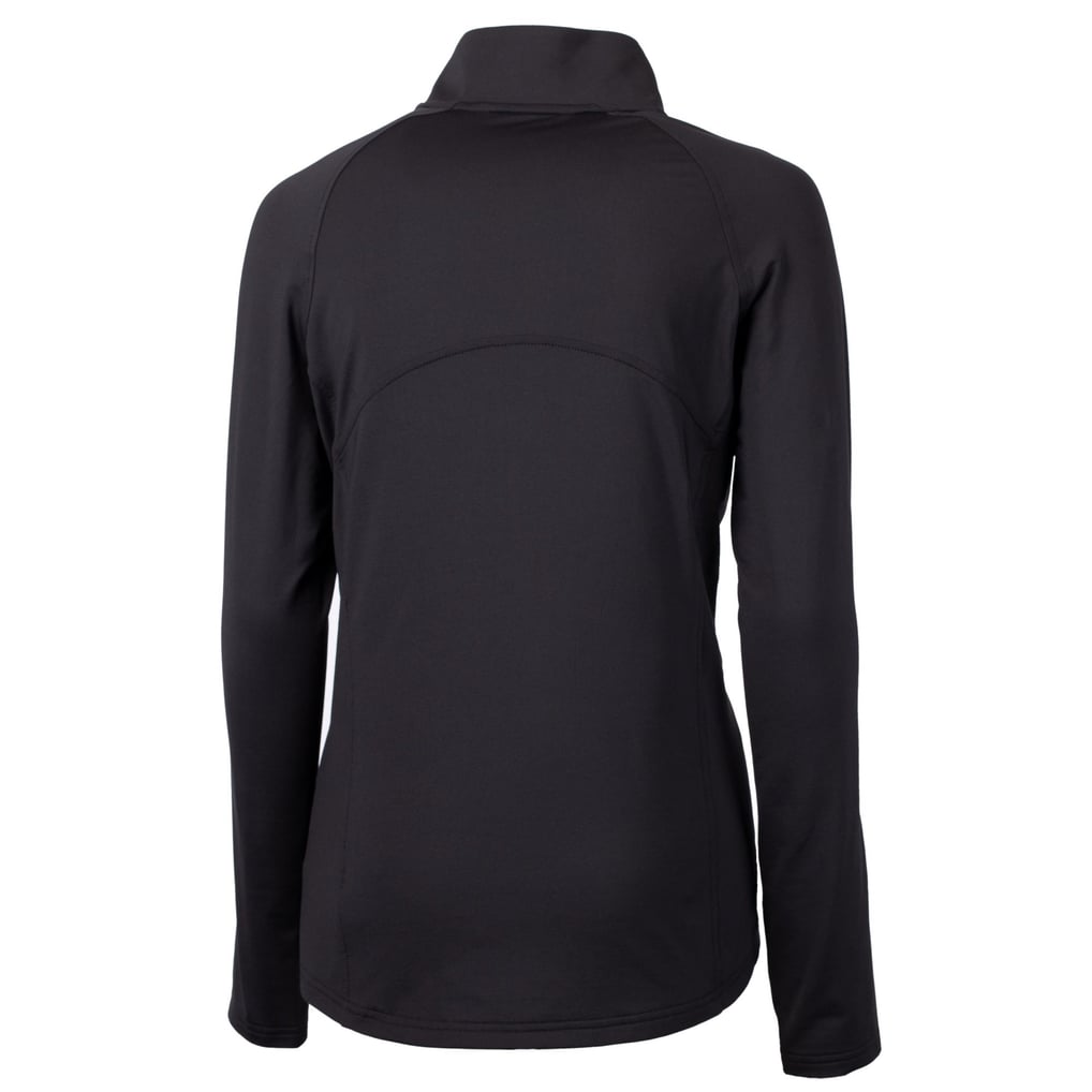  Cincinnati Bengals Cutter & Buck Women's Adapt Eco Knit Stretch Recycled Half-Zip Pullover Top - Black