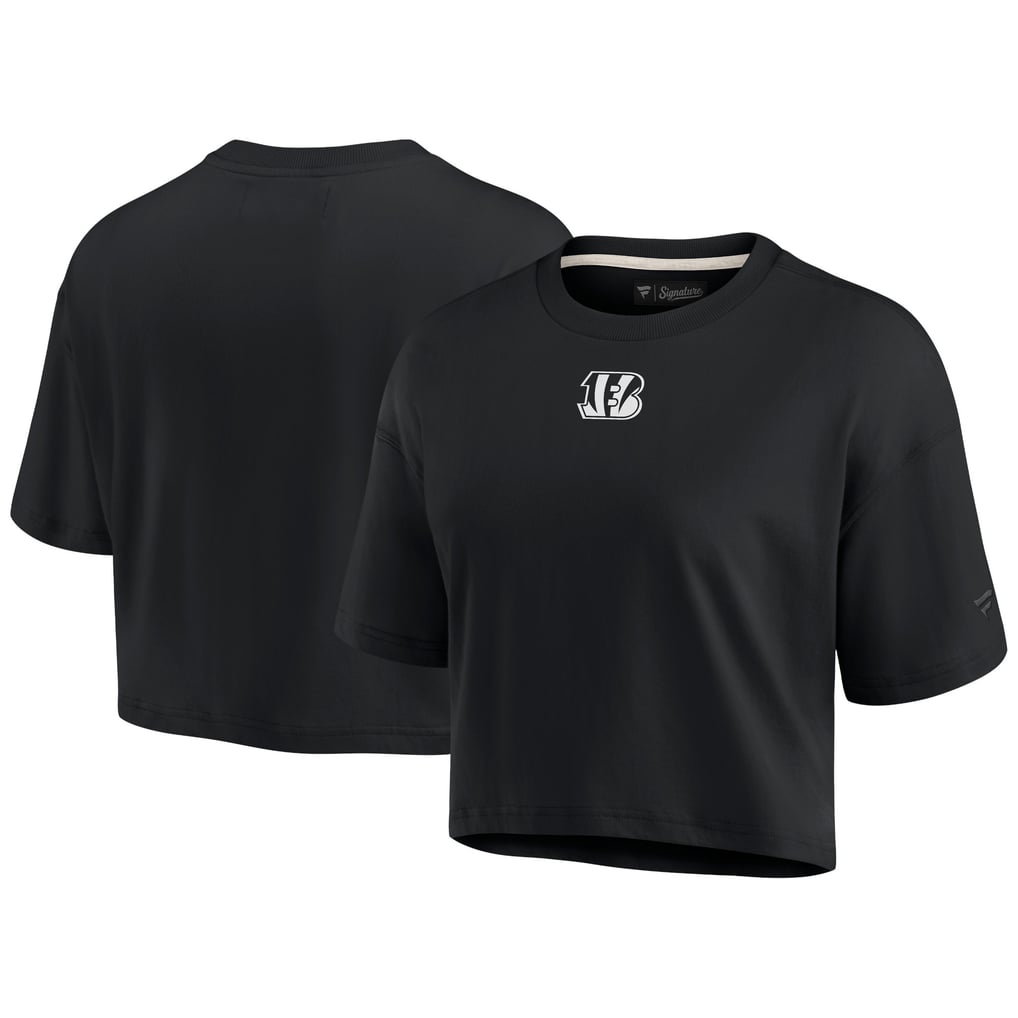 Cincinnati Bengals Fanatics Women's Elements Super Soft Boxy Cropped T-Shirt - Black