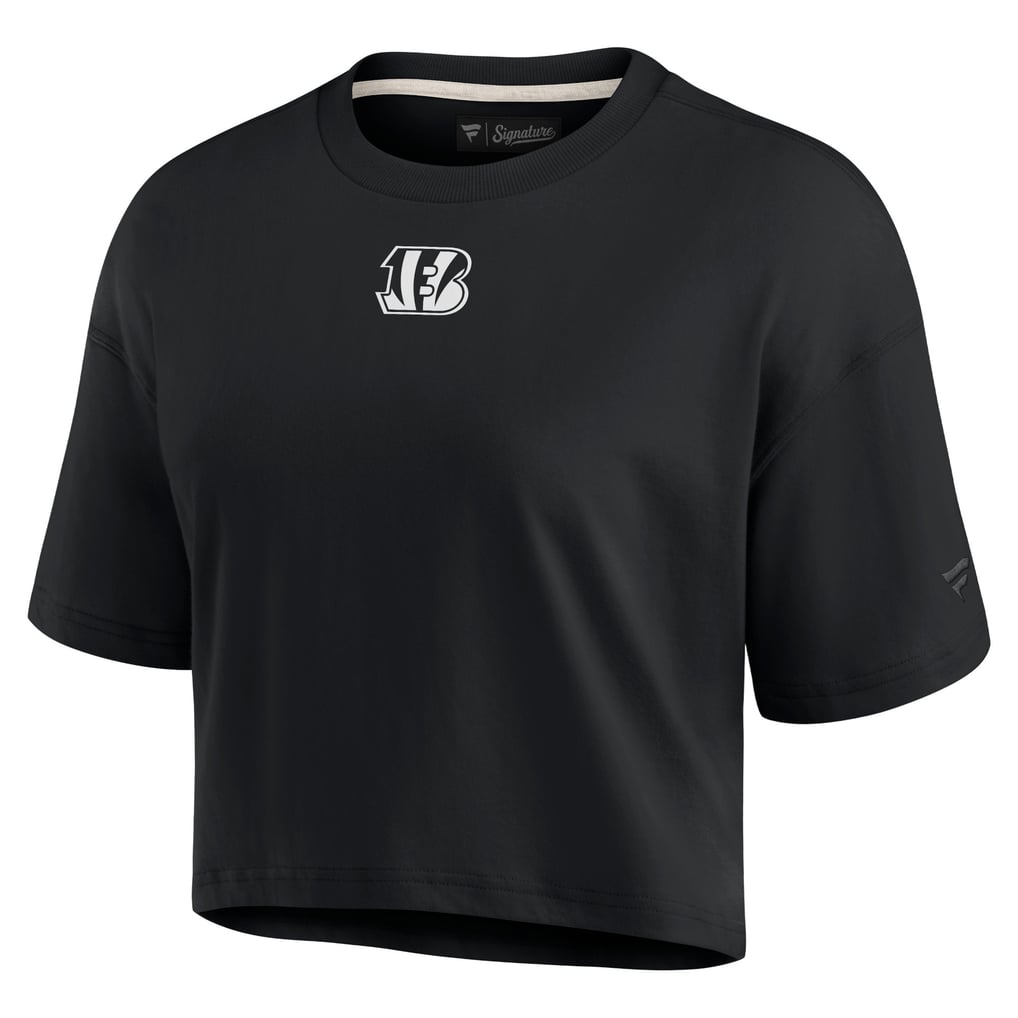 Cincinnati Bengals Fanatics Women's Elements Super Soft Boxy Cropped T-Shirt - Black
