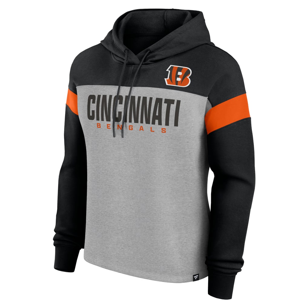 Cincinnati Bengals Fanatics Women's Bold Play Call Pullover Hoodie - Heather Gray/Black