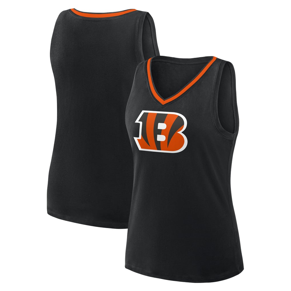 Cincinnati Bengals Logo Athletic Women's Stellar Win V-Neck Tank Top - Black