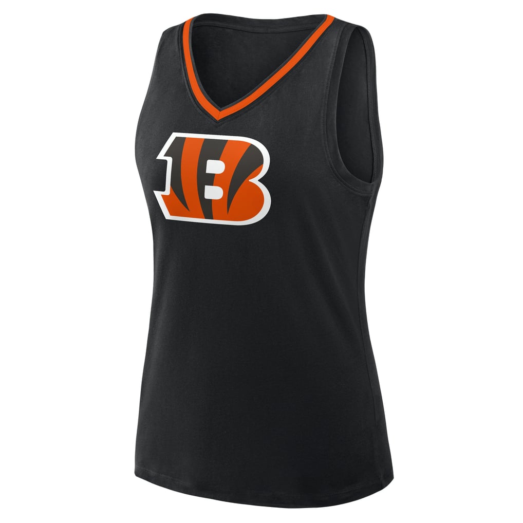 Cincinnati Bengals Logo Athletic Women's Stellar Win V-Neck Tank Top - Black