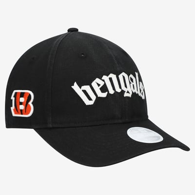 Cincinnati Bengals New Era Women's Gothic Font 9FORTY M-Crown Adjustable Hat - Black
